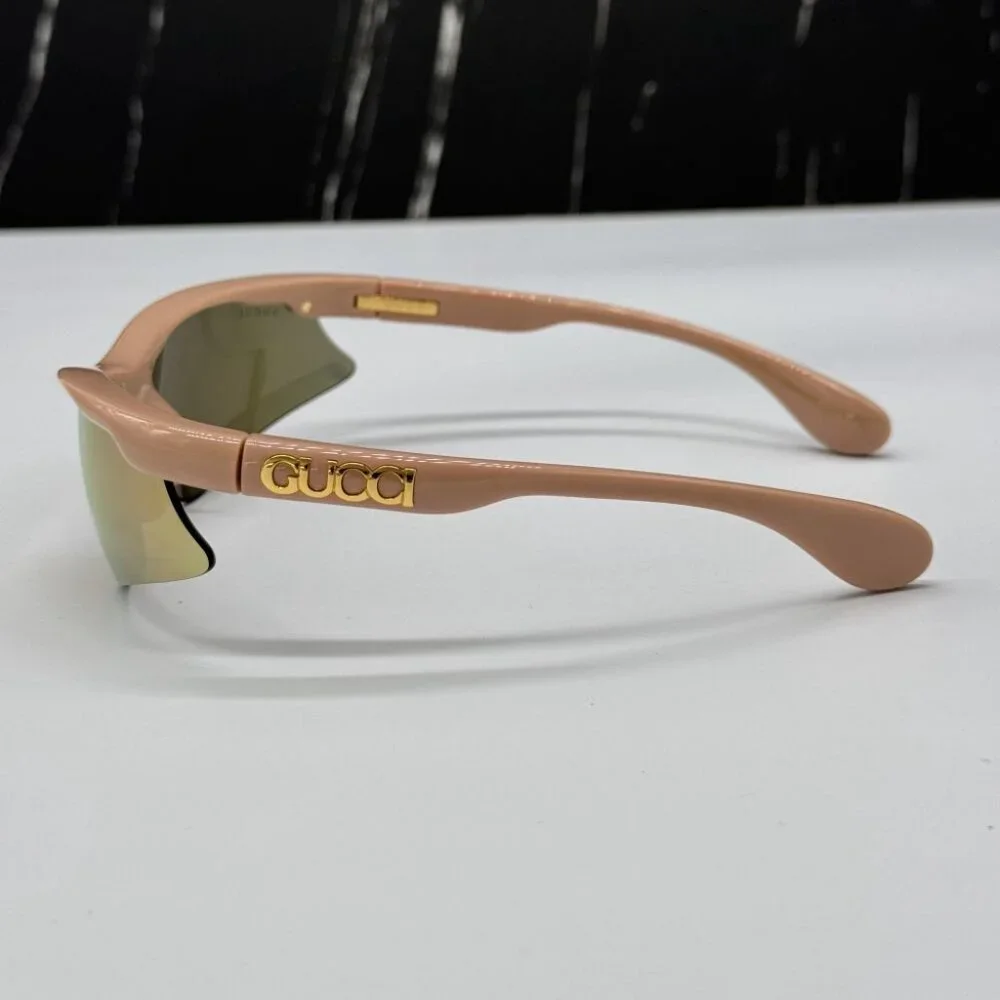 NEW GG1774S 004 GUCCI PINK MIRROR MASK UNISEX GUCCI SUNGLASSES